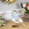 Northlight Plush Bluebird with Gingham Bow Easter Figurine - 7.25" - 2 of 4