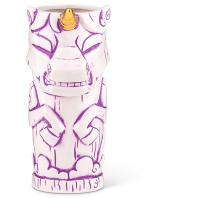 Beeline Creative Geeki Tikis White Unicorn Fantasy Mug | Ceramic Tiki Style Cup | Holds 19 Ounces