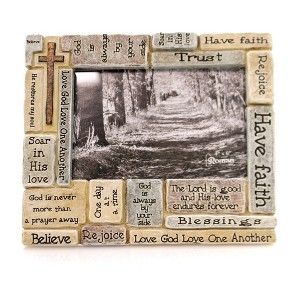 Roman 7.0 Inch Crossword Frame Faith Blessings His Love Single Image Frames - 1 of 2