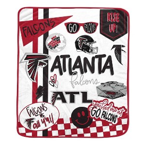 NFL Atlanta Falcons Native Fan Royal Plush Blanket - 1 of 3