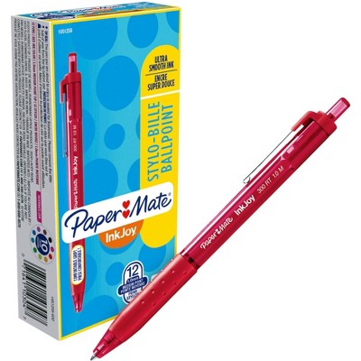 Paper Mate InkJoy 300 RT Retractable Ballpoint Pens, 1.0mm, Red, pk of 12