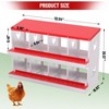 Nesting Boxes for Chickens, Metal Roll Out Laying Nest Box with Perch, Secure Lid Wall Mount or Free Standing - 3 of 4