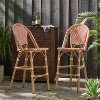 2pk Kinner Outdoor Aluminum French Bar Stools Rust/White - Christopher Knight Home: UV & Weather-Resistant Patio Chairs - 3 of 4