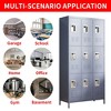 Dexmalle 9Large Compartments Metal Office Cabinet With Locker - 4 of 4