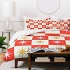 Deny Designs Twin/ Twin Extra Long Galaxy Eyes Star Check Festive Duvet Cover and Pillow Sham Cream - 3 of 4
