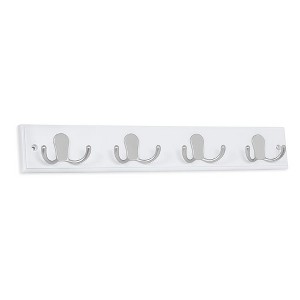 BirdRock Home Dual Hook Coat and Hat Rack - 4 Dual Hooks - 1 of 4