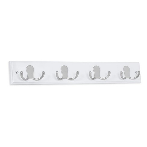 4 Hooks Rail Nickel Hooks Ivory - Threshold™