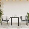 vidaXL 5 Piece Patio Dining Set Black Poly Rattan Glass - 31.5" x 31.5" x 29.1" Black 2 Items - 3 of 4