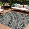 Taupe Charcoal And Ivory Abstract Washable Indoor Outdoor Area Rug - 2 of 4
