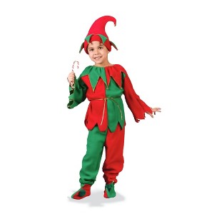 Fun World Red and Green Elf Plush  Child Christmas Costume - Medium - 1 of 4