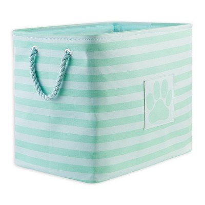 Bone Dry Polyester Pet Bin Stripe With Paw Patch