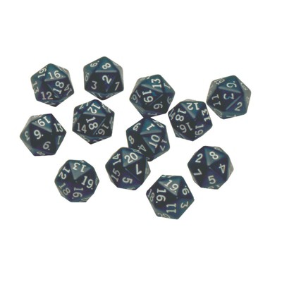 Learning Advantage Polyhedra Dice - 20 Sides - Set of 12, 4 Packs