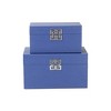 Cheung's Galena Set of 2 Double Happiness Shagreen Boxes Navy Blue - 4 of 4