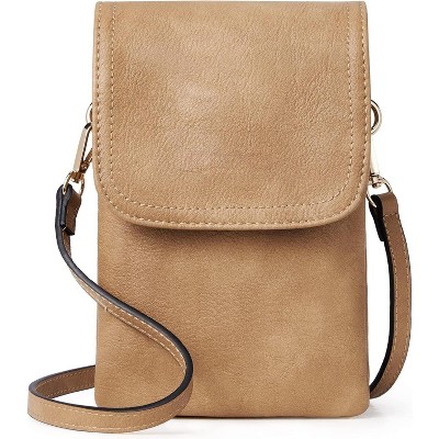 Vegan Leather Small Crossbody Bags for Women Designer Cell Phone Bag Wallet Purses Adjustable Strap