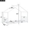 LOVMOR Twin Size Metal House Platform Beds with Slat Kit,Montessori Bed Frame w/House Roof for Kids,No Box Spring Needed,Easy to Assemble,White - 2 of 4