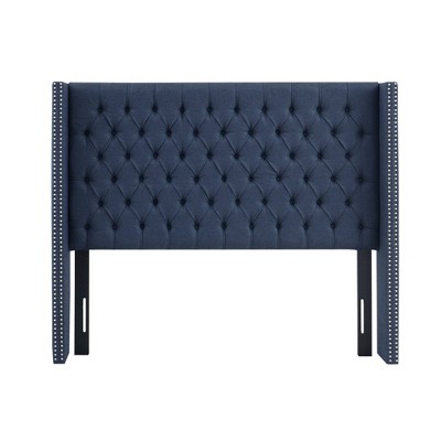 Queen Janice Upholstered Headboard Navy Madison Park Target