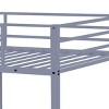 INFURNIC Beds Metal Twin Over Twin Bunk Bed Low Profile Frame with Built-in Ladder and High Guardrails for Kids Teens, Grey, 77.56"*41.34"*61.81" - 4 of 4