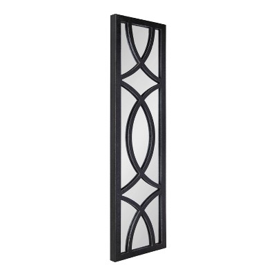 12" x 48" Tolland Rectangle Wall Mirror Black - Kate & Laurel All Things Decor