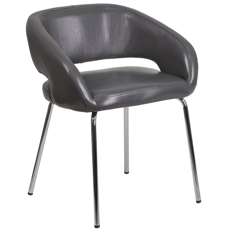 Flash Furniture Fusion Series Contemporary LeatherSoft Side Reception Chair with Chrome Legs, 1 of 12