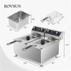 Winado 36 QT 240V 6600W Double Tank Electric Deep Fryer with Timer - 3 of 4