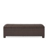 Alilang 51.50 inches Outdoor Wicker Storage Ottoman with Weather-Resistant Design and Ample Storage Space-Brown - 3 of 4