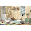 Twin Size Metal House Platform Bed with Triangle Structure - 4 of 4