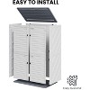 Acekool 65 Cu Ft Resin Outdoor Storage Shed with Single & Double-Wall Options, Waterproof Flip Cover & Padlock Latch - 2 of 4