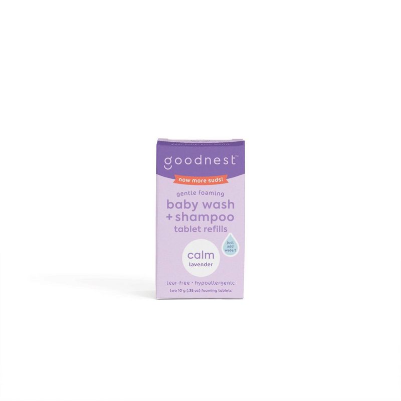 Goodnest 2-in-1 Baby Wash and Shampoo Tablet Refills - Calm Lavender - 12oz, 1 of 13