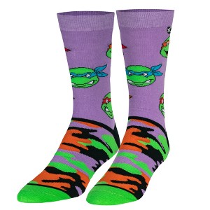 Odd Sox, Nickelodeon TMNT Teenage Mutant Ninja Turtles, 90's Cartoon, Fun Socks - 1 of 4