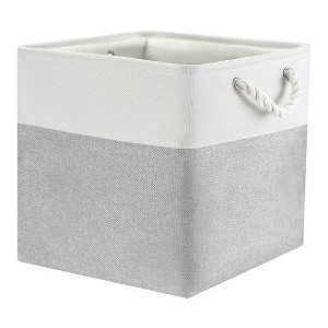 REGALWOVEN Square Fabric Collapsible Storage Basket Bin with Handle for Shelves Closet - 1 of 4