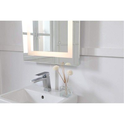 Helios 20" x 36" Silver LED Bathroom Vanity Mirror