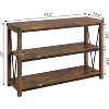 47'' Entryway Table, 3 Tier Console Table, Sofa Table Narrow Long with Storage Shelves for Living Room, Couch, Hallway, Foyer, Kitchen Counter - 2 of 4