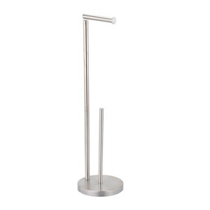 Cameo Bathroom Toilet Paper Free Standing - Tissue Roll Holder, Stainless Steel Rustproof, Non-Slip Stable Stainless Steel Base - 1 of 3