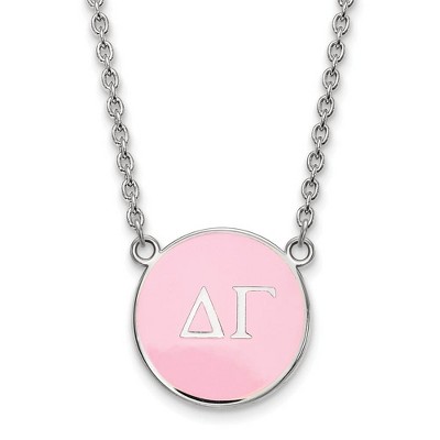 Black Bow Jewelry Sterling Silver Delta Gamma Greek Life Necklace 18 Inch