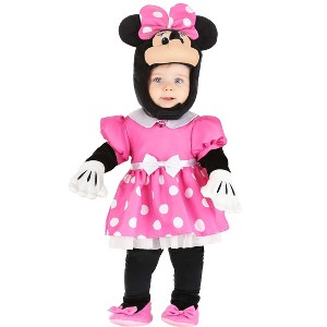 HalloweenCostumes.com 3/6Mo Girl Infant Minnie Mouse Halloween Costume | Minnie Mouse Outfits for Baby Girls, Black/White/Pink - 1 of 4
