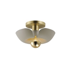 Maxim Lighting Poppy 1 - Light Flush Mount in  Silver Gold/Satin Brass - 1 of 1