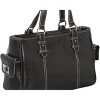 AmeriLeather Sophisticated Leather Shopper Bag – Espresso Top Grain Cowhide, Dual Side Pockets, Stylish Buckles, 13" Compact Tote - 2 of 3