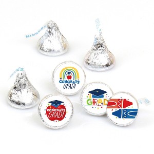 Big Dot of Happiness Elementary Grad - Kids Graduation Party Round Candy Sticker Favors - Labels Fits Chocolate Candy (1 sheet of 108) - 1 of 4