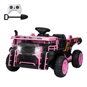 Kids Ride on Dump Truck, 24V Ride on Car with Electric Dump Bed and Extra Shovel, Music Player, LED Headlights for Boys & Girls Ages 3-5 Years - 1 of 4