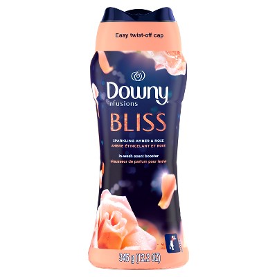 Downy Infusions In-Wash Laundry Scent Booster Beads, BLISS, Sparkling Amber and Rose, 12.2 oz