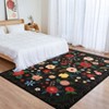 COZONY Vintage Floral Area Rug, Machine Washable Low Pile Carpet with Non-Slip Backing for Living Room & Bedroom - 4 of 4