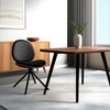 HomeRoots Black Upholstered Faux Leather And Metal Dining Side Chair - 2 of 4