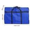 Unique Bargains Capacity Foldable Heavy Moving Tote Bags with Zippers for Bedding Clothes 2 Pcs Blue - 2 of 4