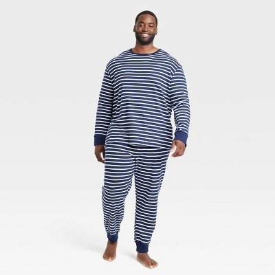 Men's Big & Tall Striped 100% Cotton Matching Family Pajama Set