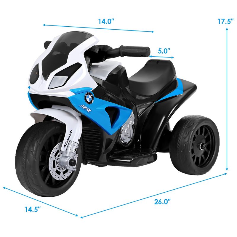 Costway Kids Ride On Motorcycle  6V Battery Powered Electric Toy 3 Wheels, 3 of 11