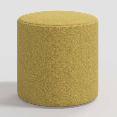 Round Thalia Ottoman in Textured Linen - Threshold™