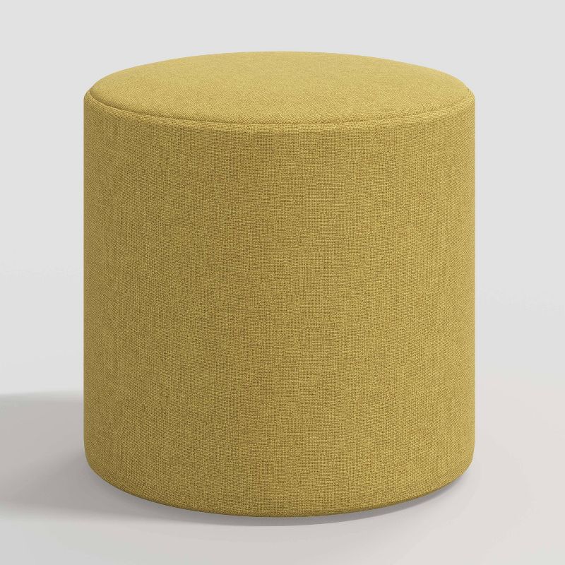 Round Thalia Ottoman in Textured Linen - Threshold™, 1 of 5
