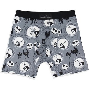 Disney Men's The Nightmare Before Christmas Jack Skellington Boxer Briefs Grey - 1 of 3