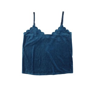 bar III Womens Scalloped Cami Tank Top, Blue, XX-Small - 1 of 2