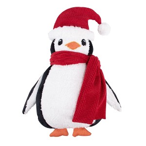 Pine & Plaid Shaped Pinguin Pillow 9.5x13.5 - Levtex Home - 1 of 3